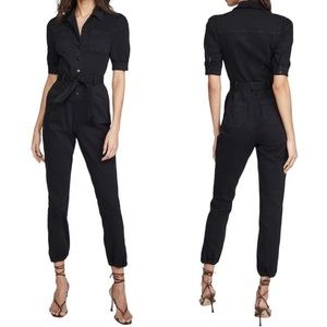 Paige NWOT Short-sleeve Washed Black Mayslie Jumpsuit Jogger
